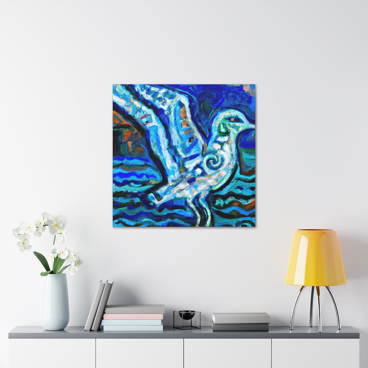 Seagulls on the Shore - Canvas