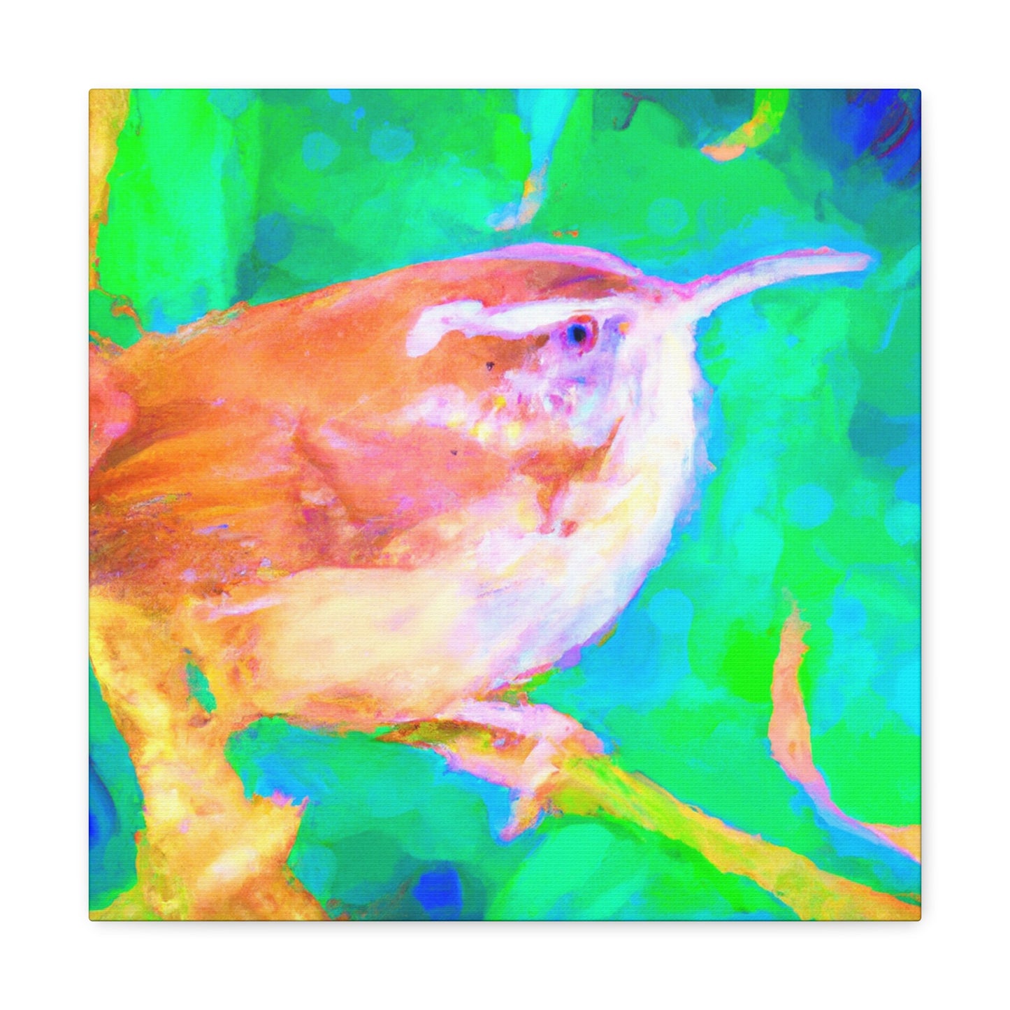 "Carolina Wren Impressionism" - Canvas