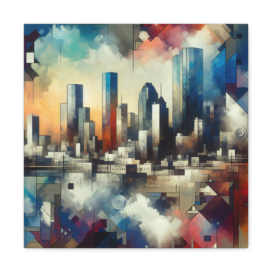 Urban Symphony: Houston Hues - Canvas