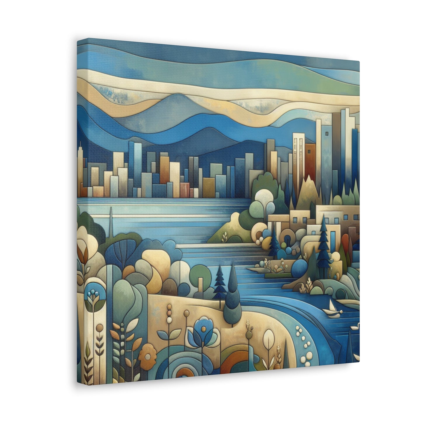 "Enchanting Salt Lake Journey" - Canvas