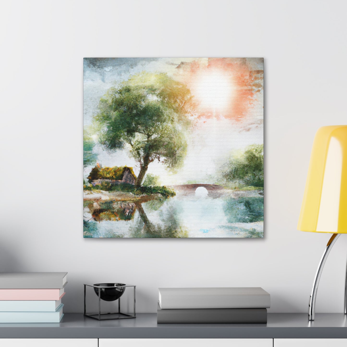 Misty Morning Reflections - Canvas