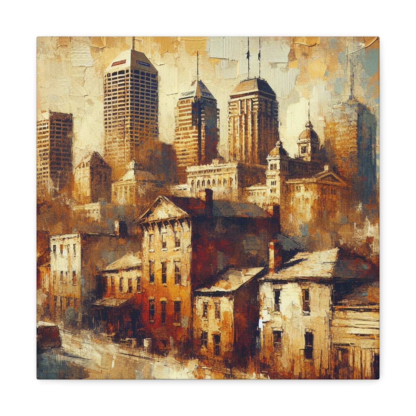 "Shadows of Steel City" - Canvas