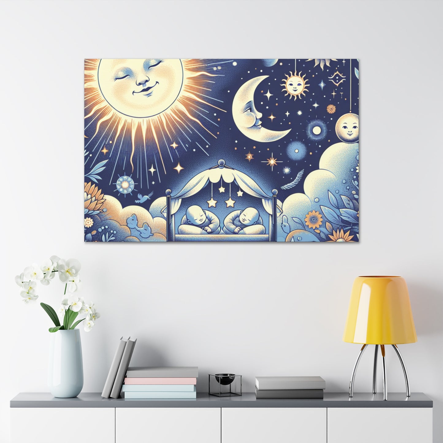 "Radiant Celestial Grins" - Canvas