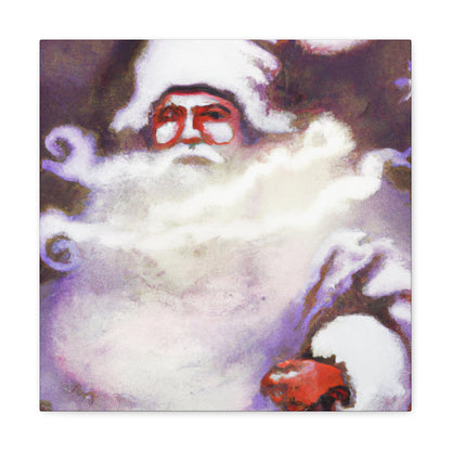 "Santa Claus Blooming Joy" - Canvas