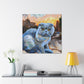 Feline Contemplation Expression - Canvas