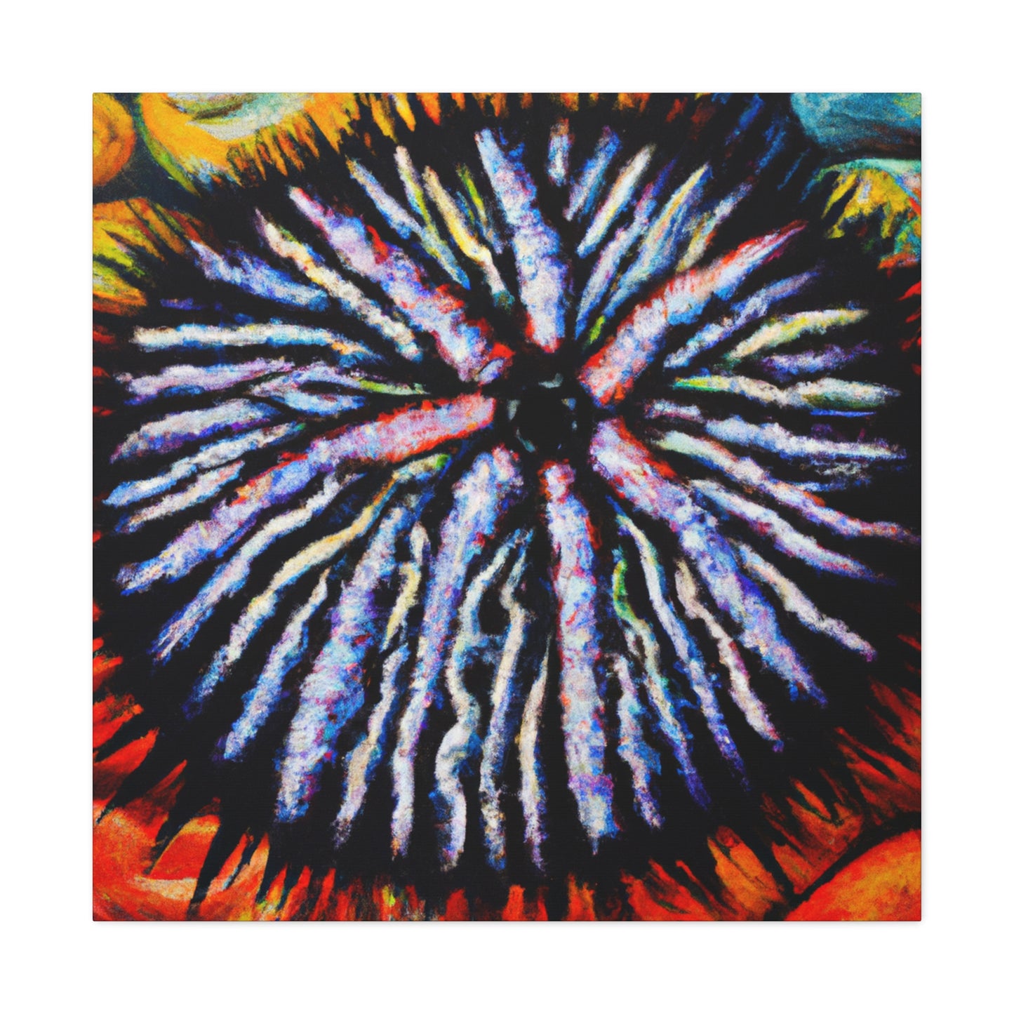 Sea Urchin Impasto - Canvas