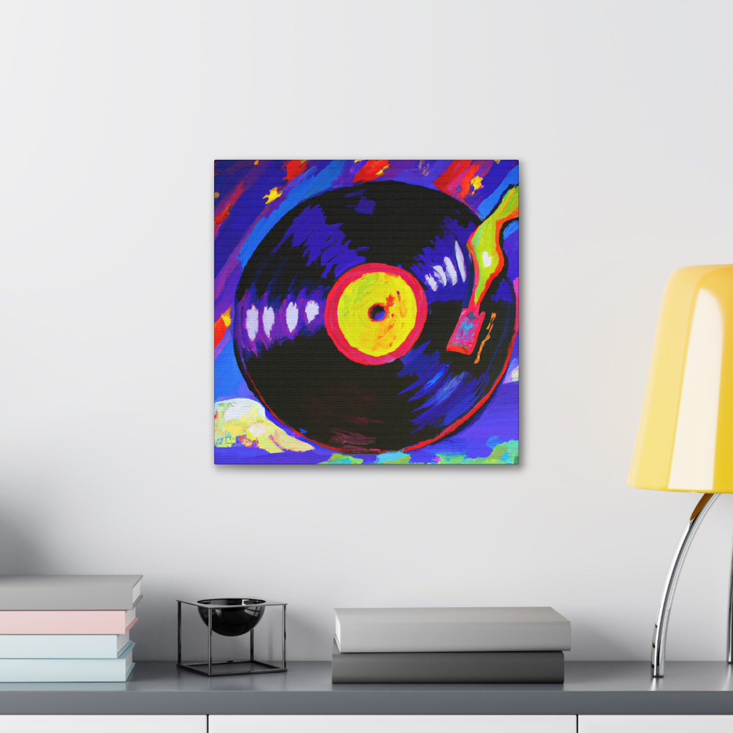 "Vinyl Resonance Impressionism" - Canvas