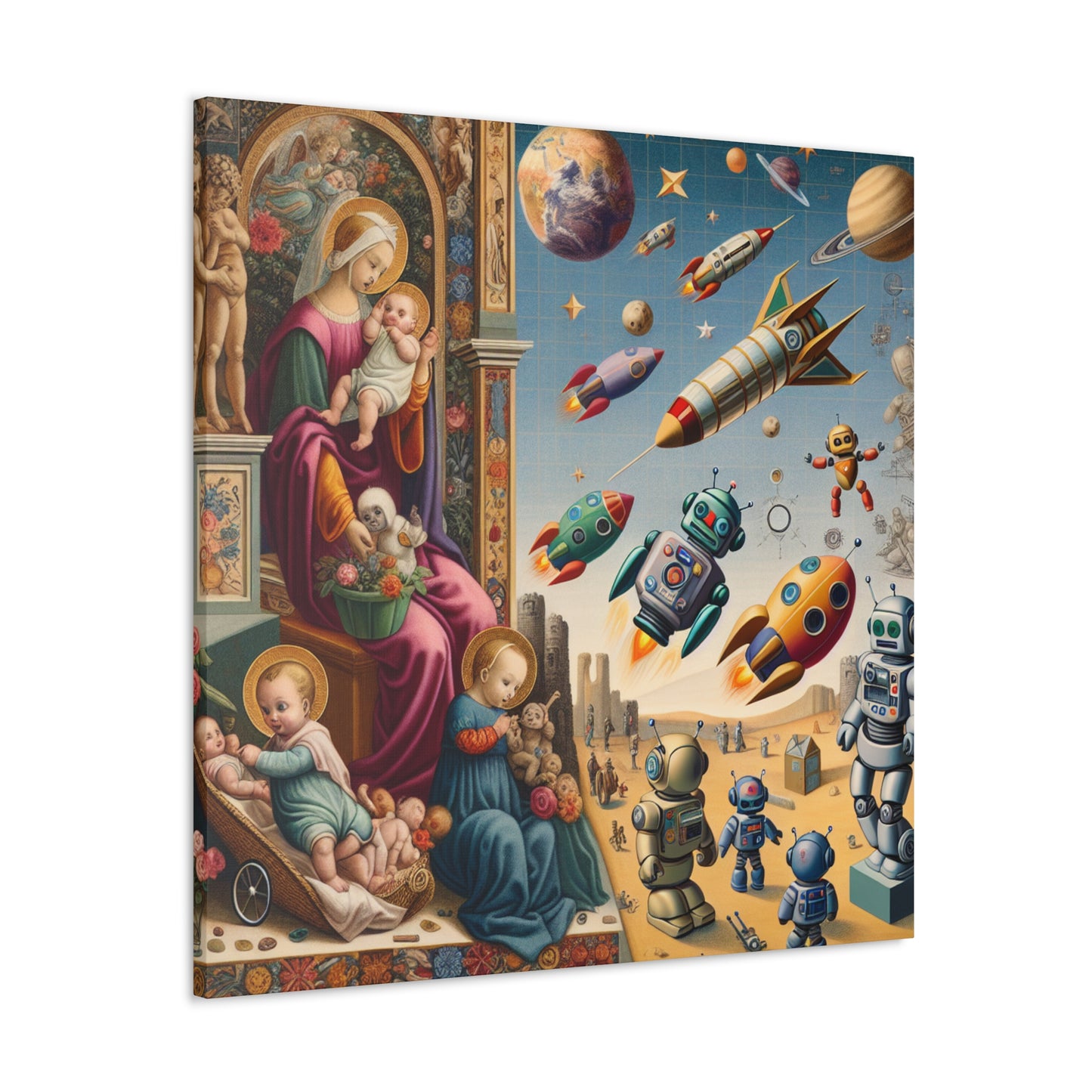 "Mechanical Marvels: Celestial Quest" - Canvas