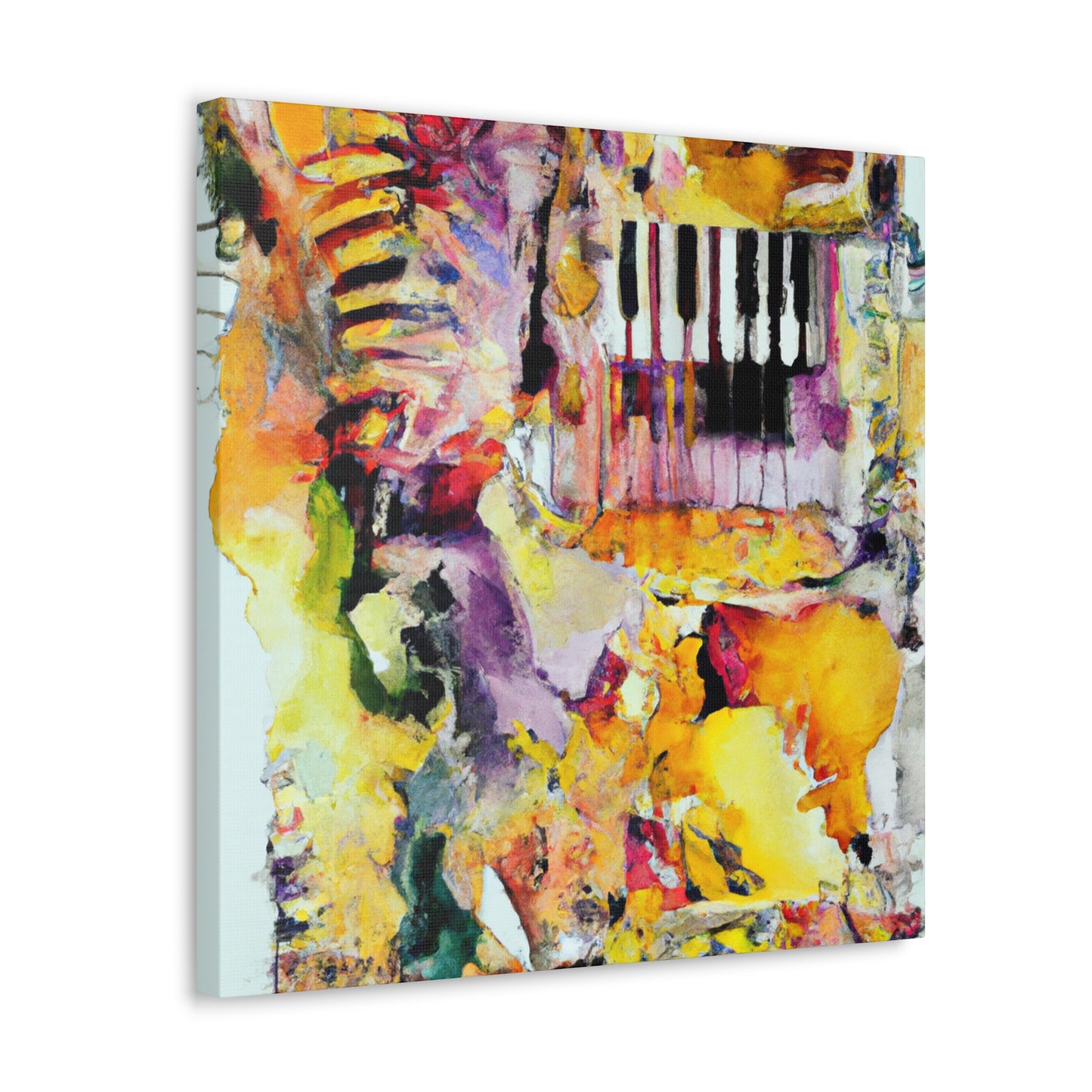 Harmonica's Expressionistic Pulse - Canvas