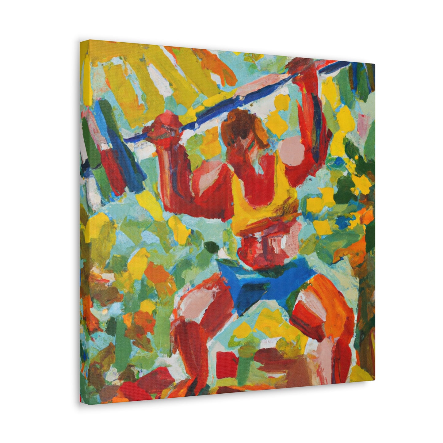 Muscular Man Lifting - Canvas