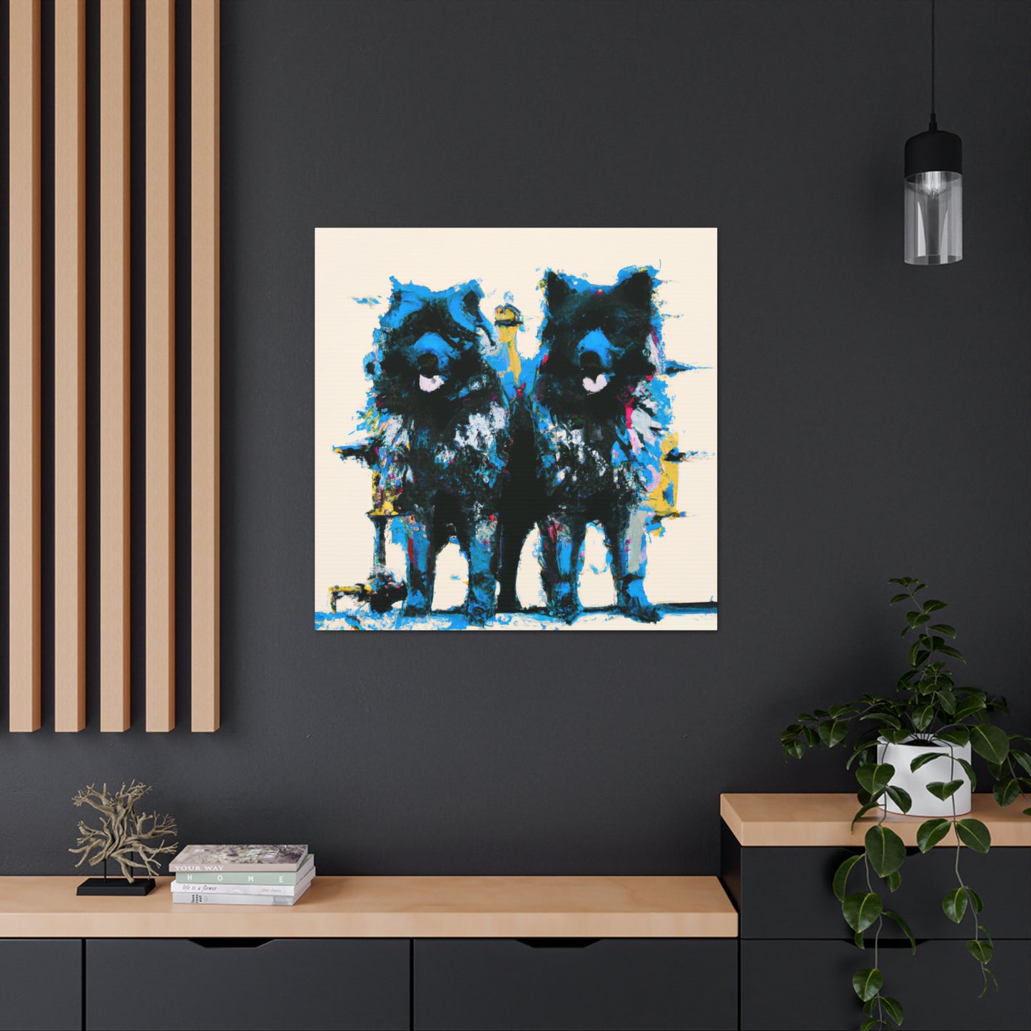 "Keeshond Through Time" - Canvas