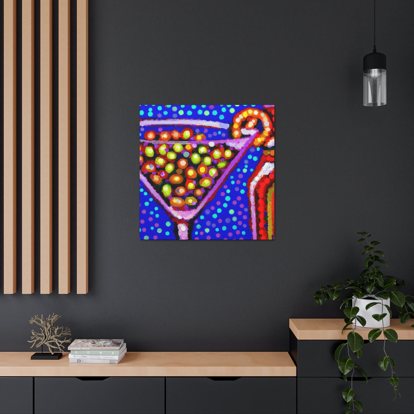 Martini Pointillist Dream - Canvas