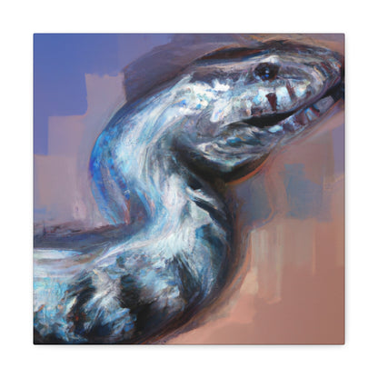 Blue-Tongued Skink Dreaming - Canvas