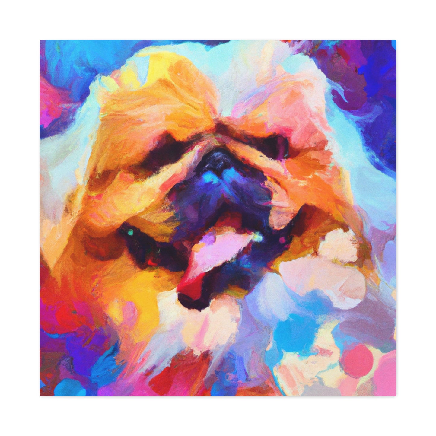 "Pekingese Playful Pose" - Canvas