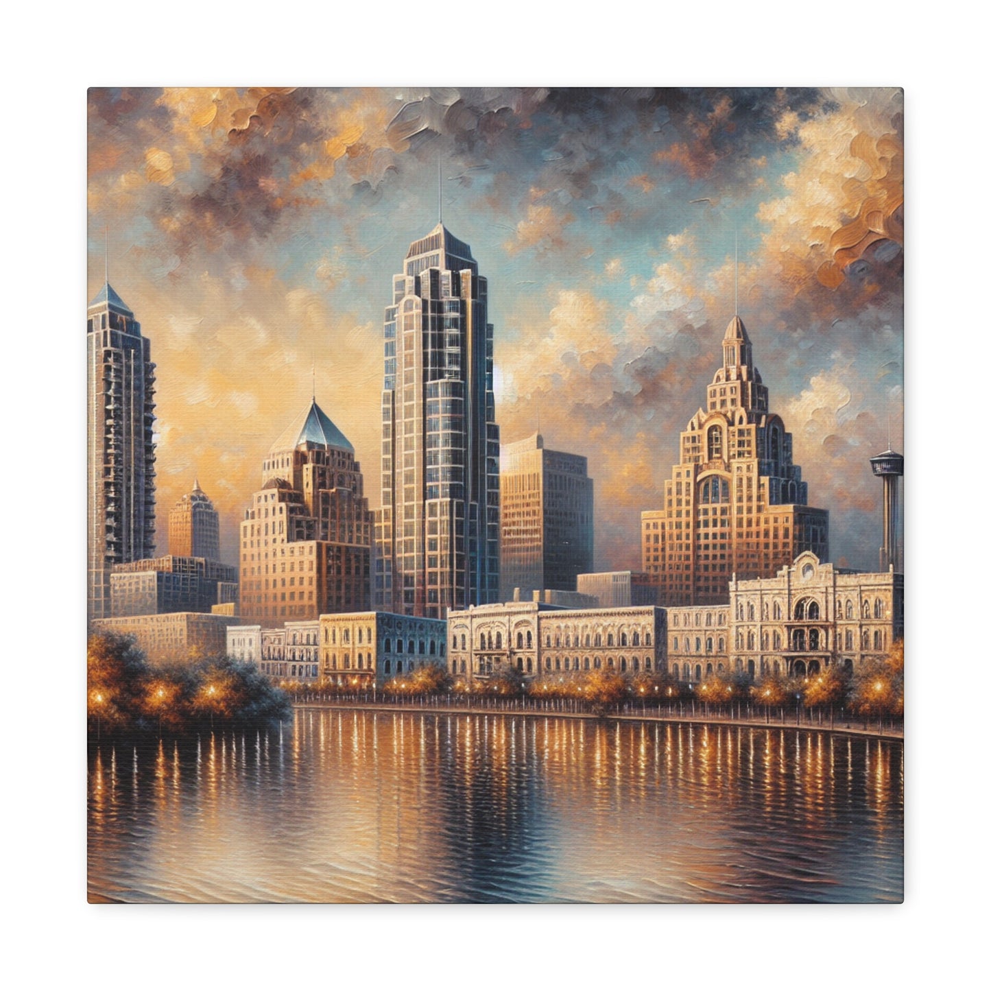 "Serenity Amidst Urban Splendor" - Canvas