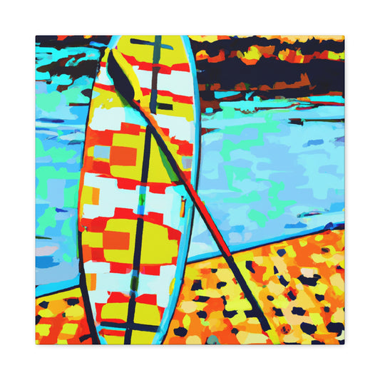 Paddle Boarding Sunrise. - Canvas