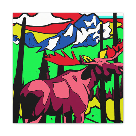 Moose in Pop Art - Canvas