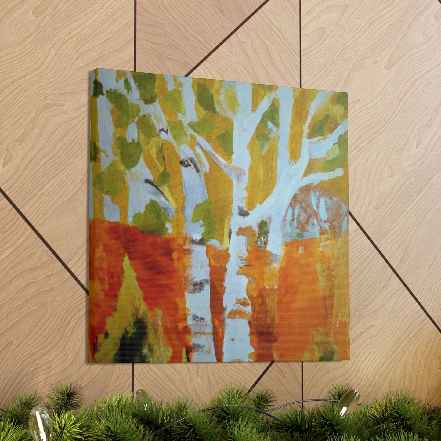 Birch Tree Reflection III - Canvas