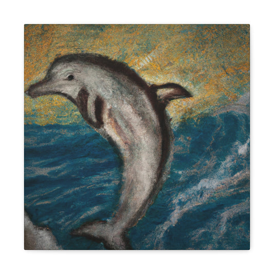 Dolphin Dance in Nature - Canvas