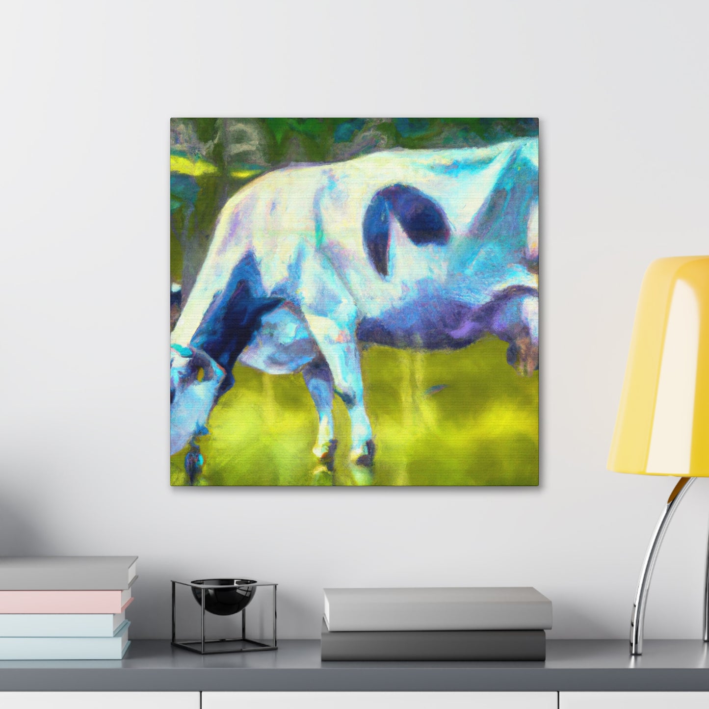 Mooing in Moonlight - Canvas