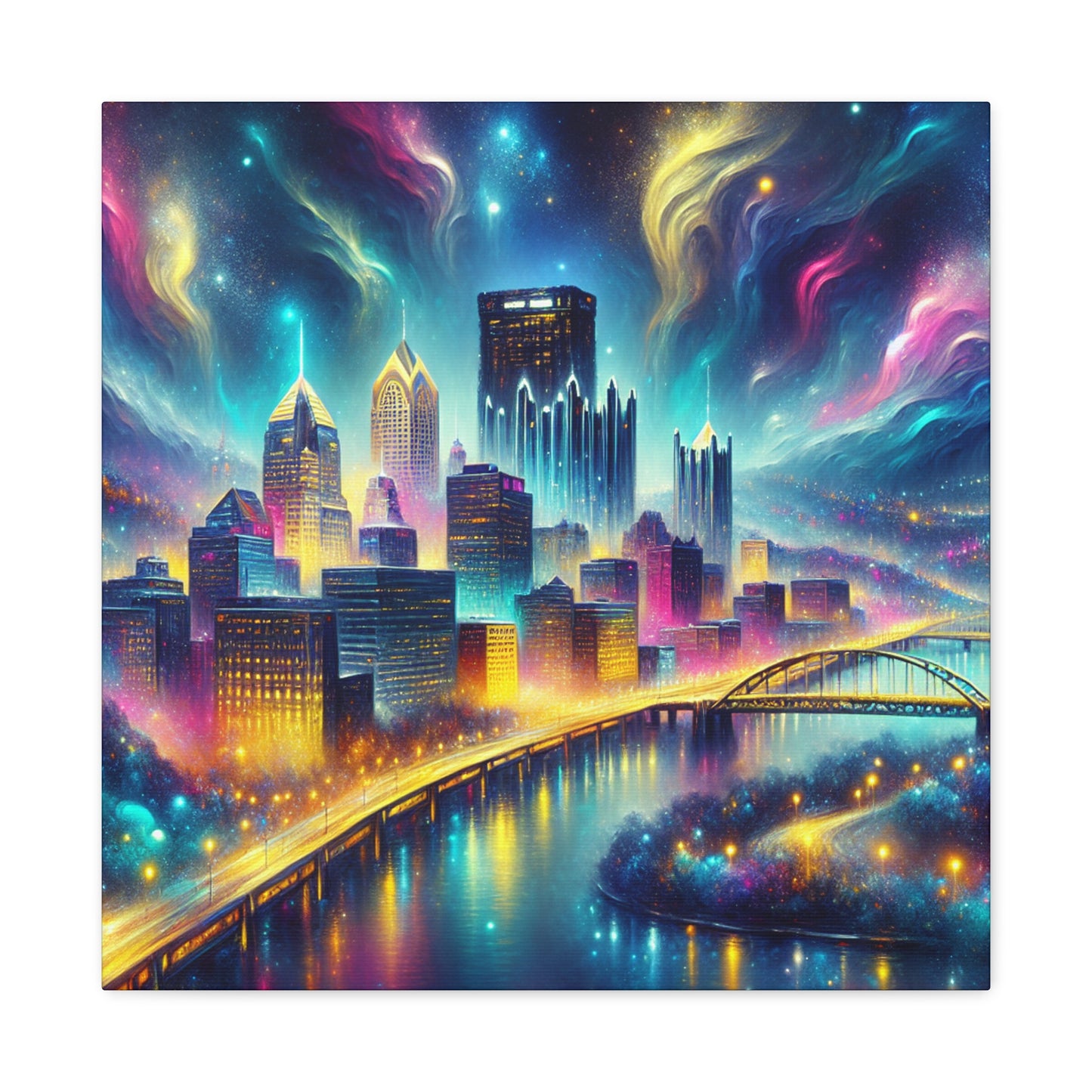 Steel City Dreamscape Transformed - Canvas