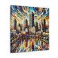 "City Kaleidoscope: Colorful Indianapolis" - Canvas