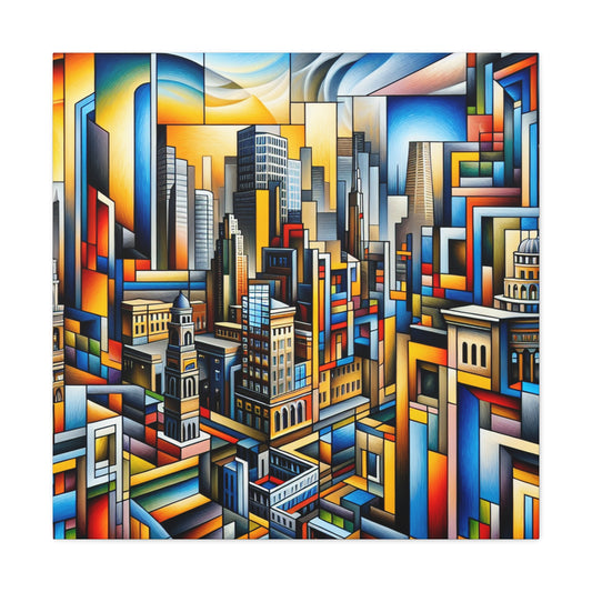 "Golden City Horizon - Canvas