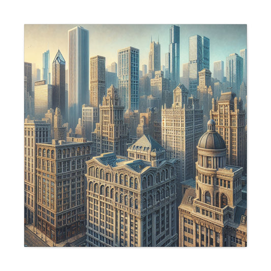 Cityscape Symphony of Steel - Canvas