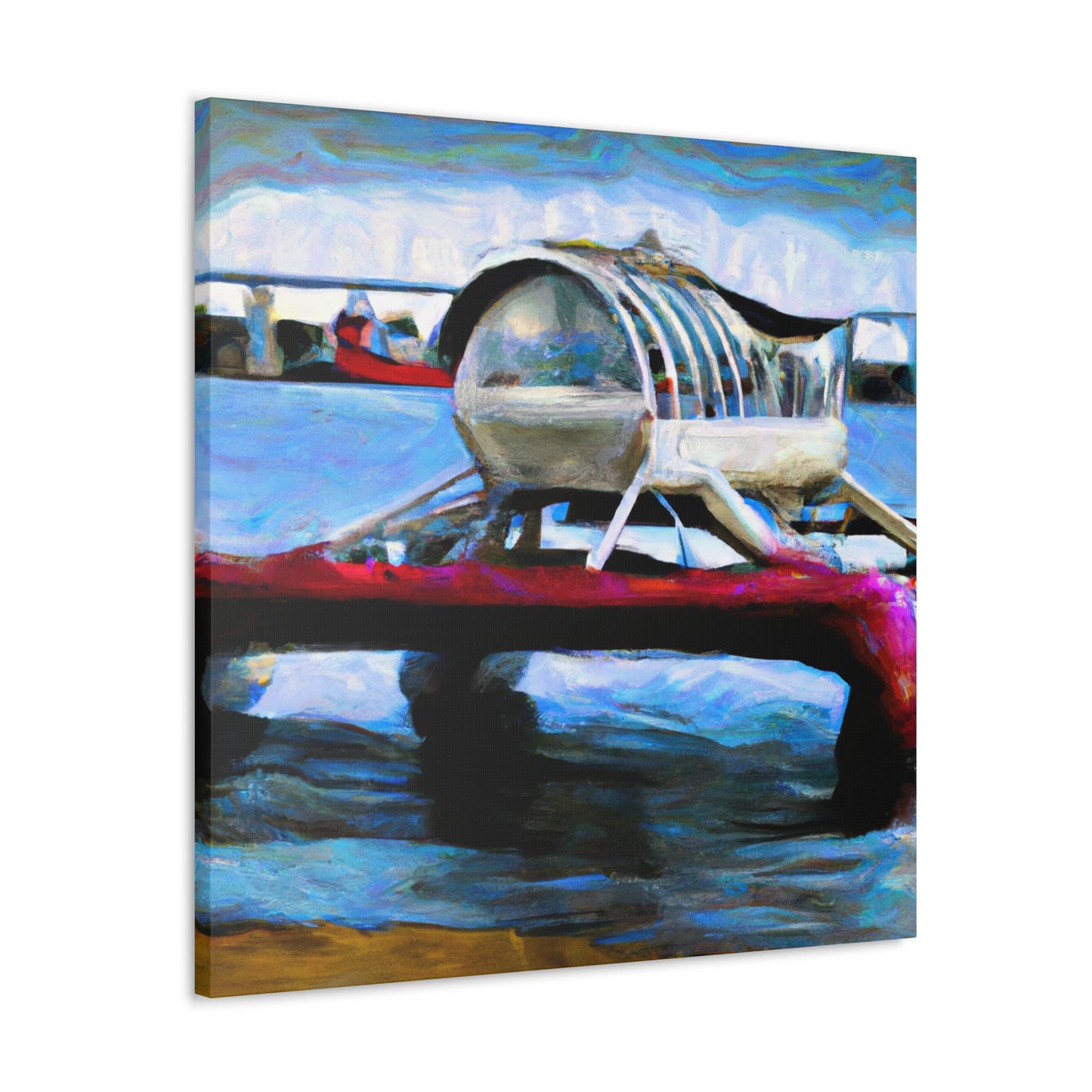 "Pontoon Boat Mirages" - Canvas