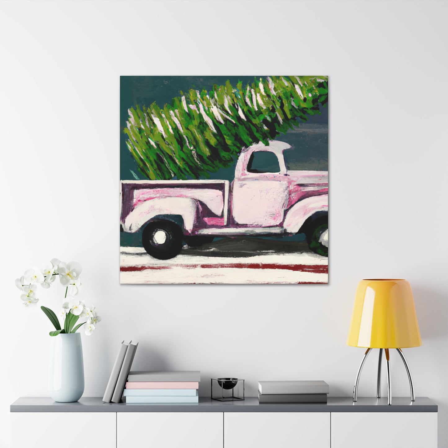 "Christmas Truck Revival Painting" - Canvas