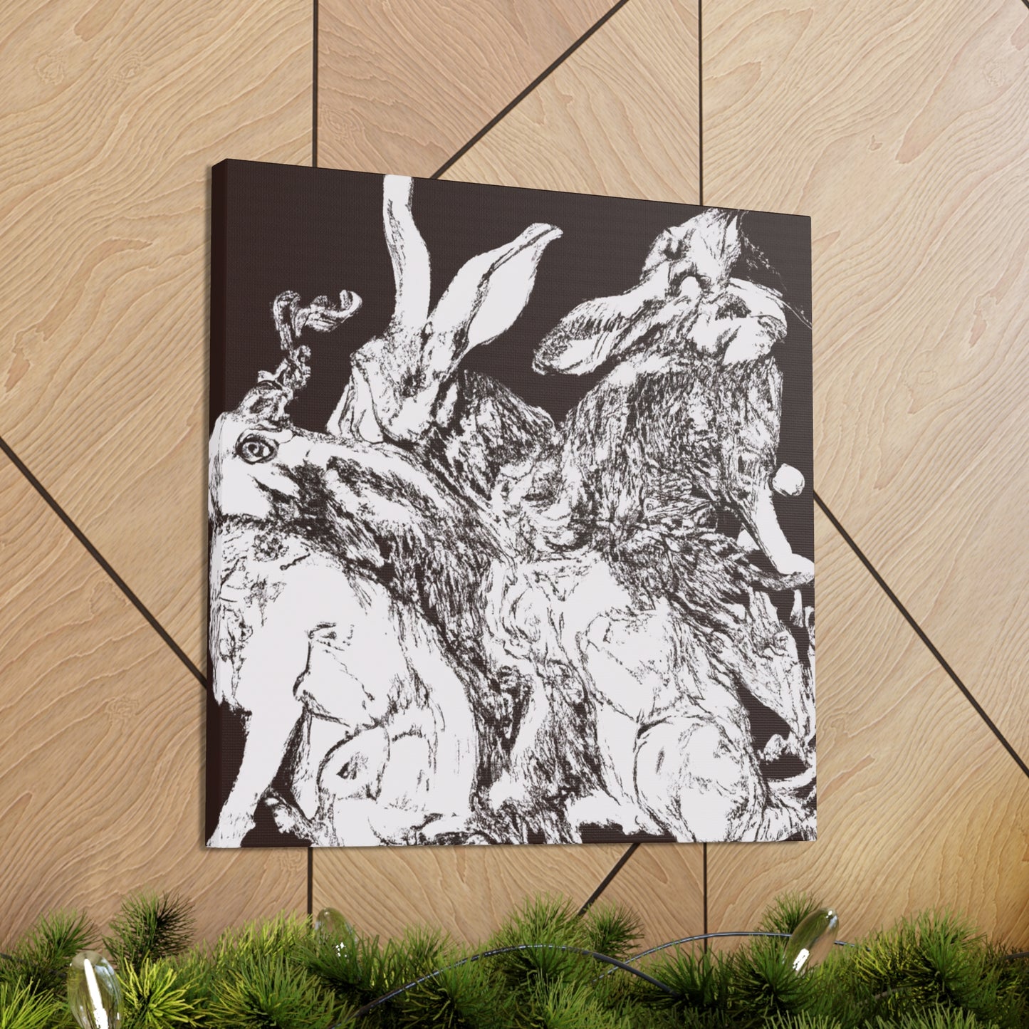 "Rabbit in Baroque". - Canvas