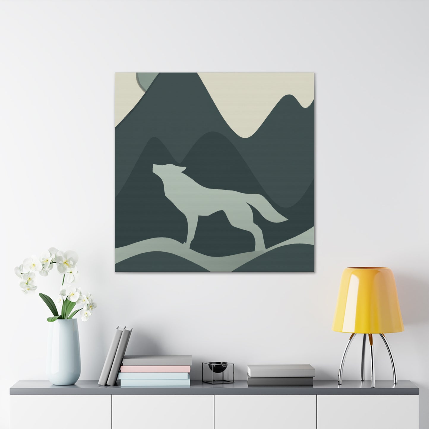 "Wolf in Art Deco" - Canvas