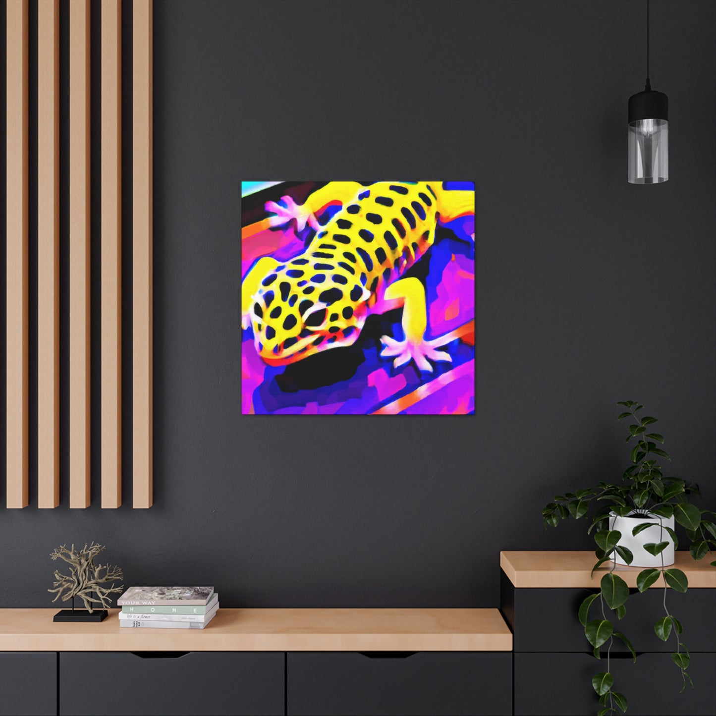 "Gecko's Urban Canvas" - Canvas