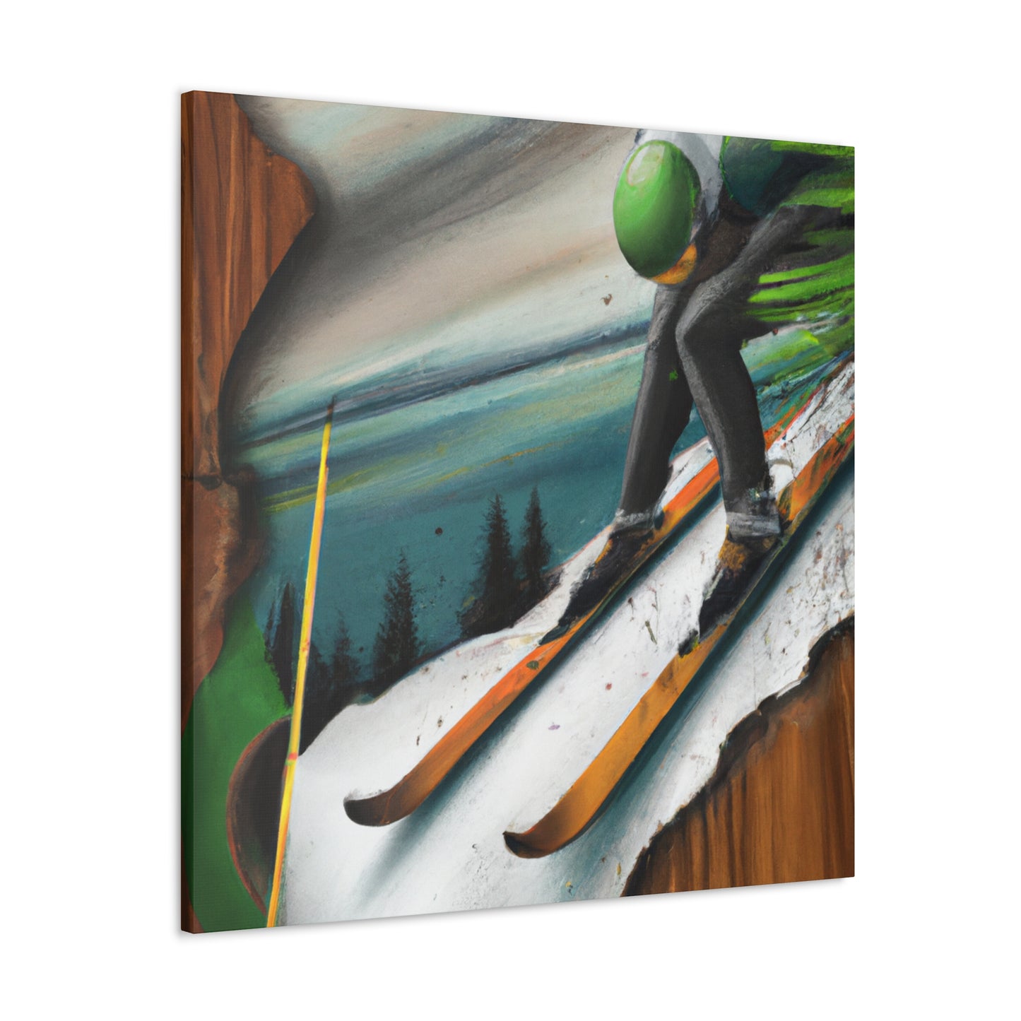 Skiing the White slopes - Canvas