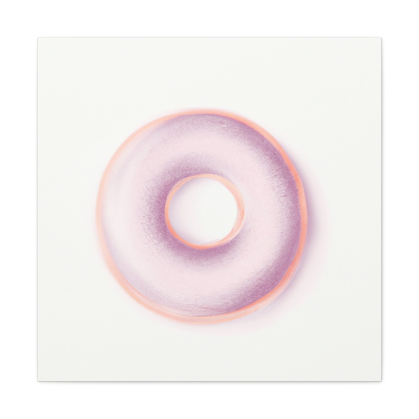 "Minimalist Doughnut Dream" - Canvas