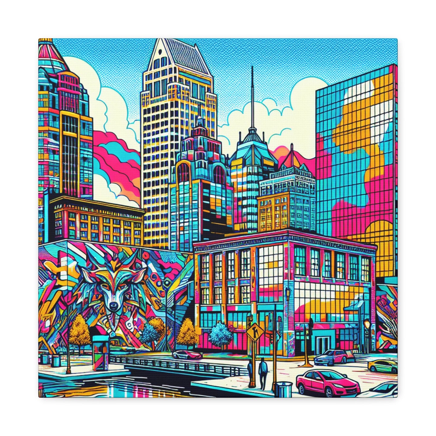 "Vibrant Milwaukee Mosaic" - Canvas