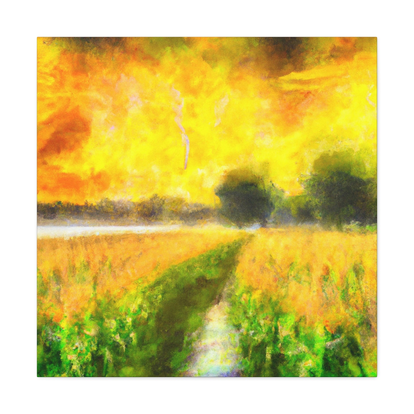 "Cornfield in Moonlight" - Canvas