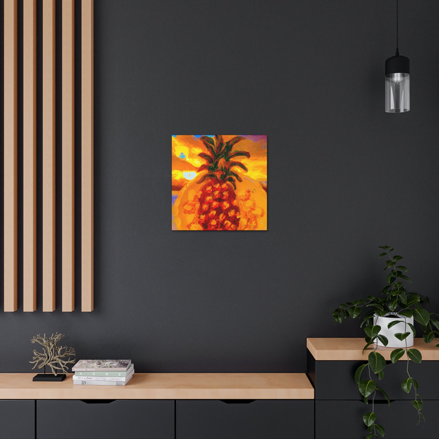 "Pineapple Paradise Scene" - Canvas