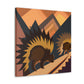 Porcupine in Art Deco - Canvas