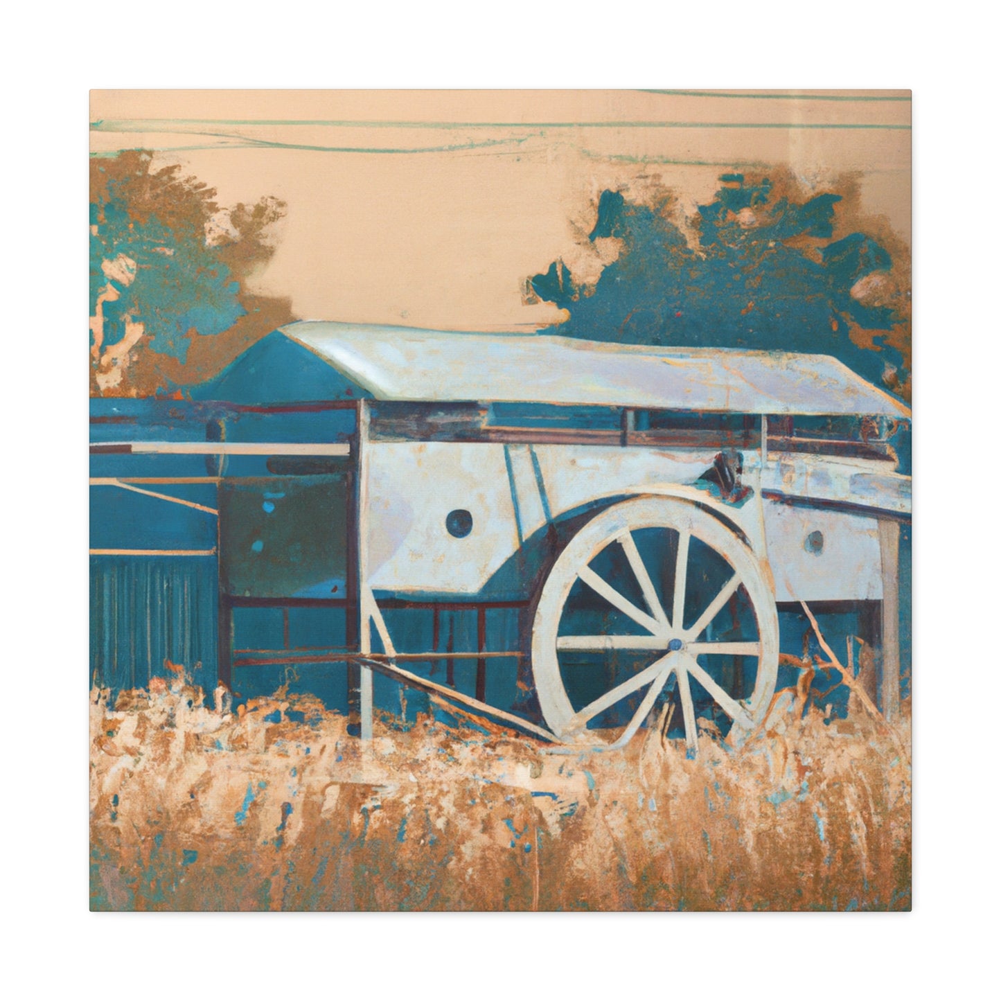 "Harvesting the Hayfield" - Canvas