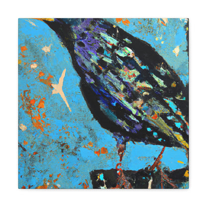 "Starling Aglow in Sky" - Canvas