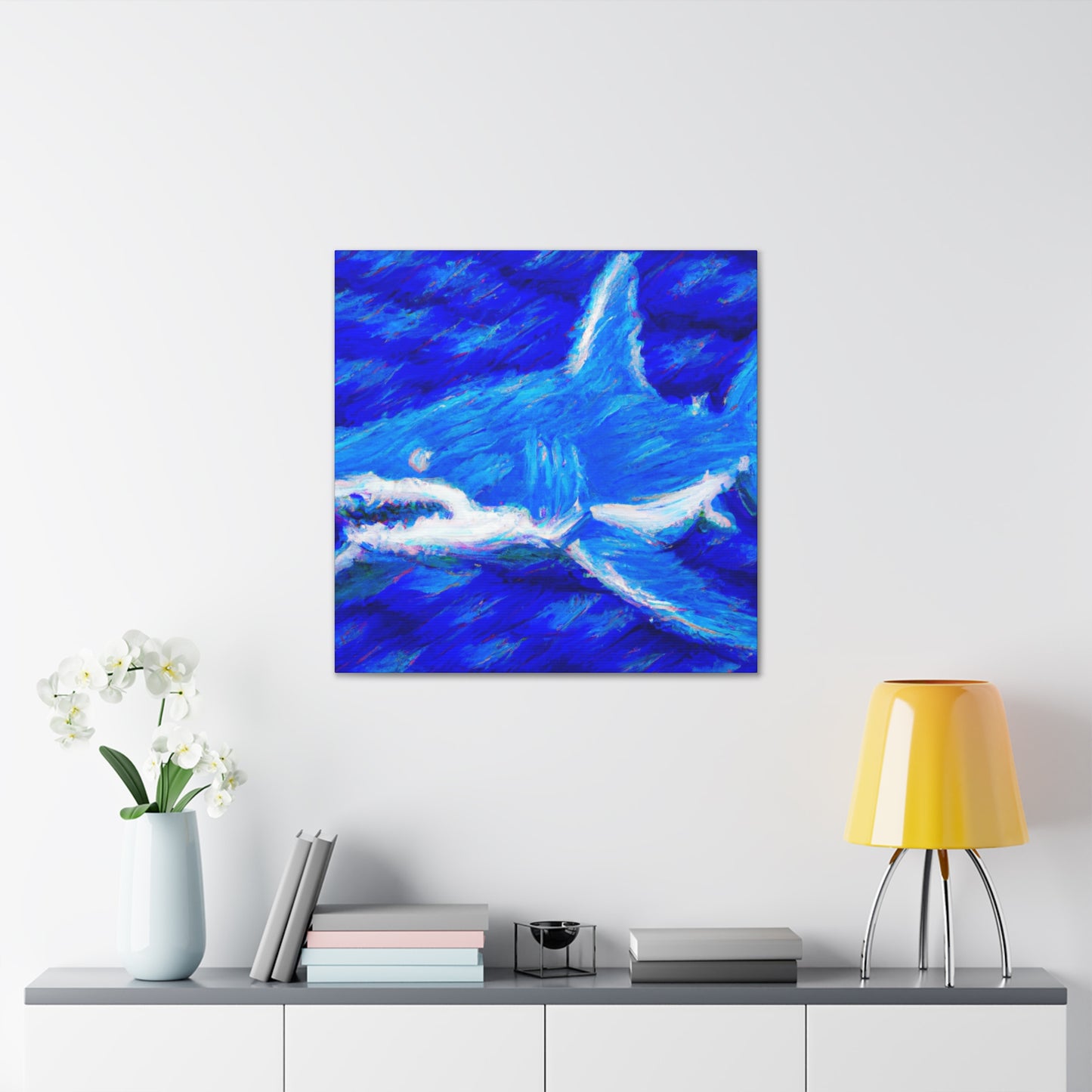 "Shark's Midnight Mist" - Canvas