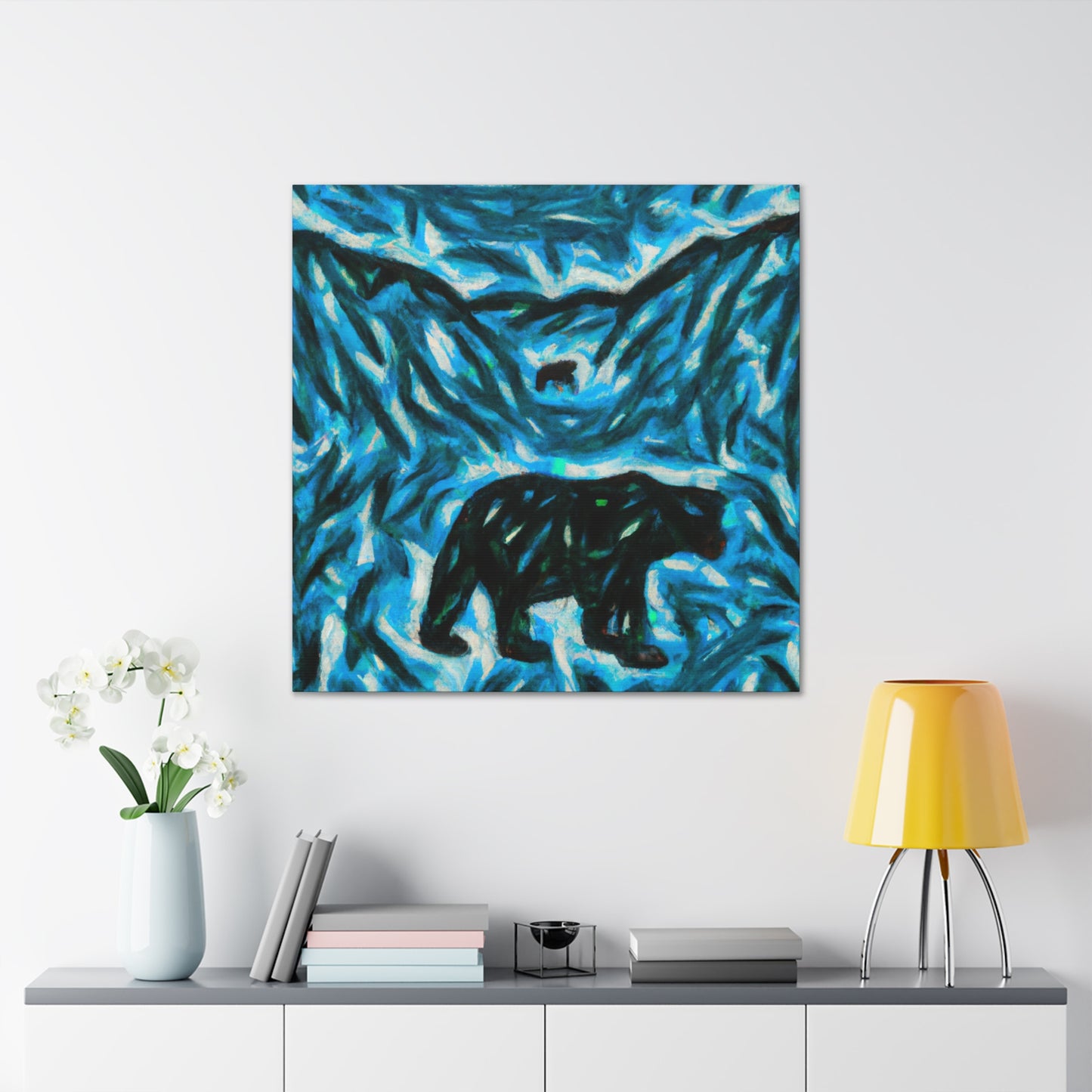 "Black Bear Abstracted" - Canvas