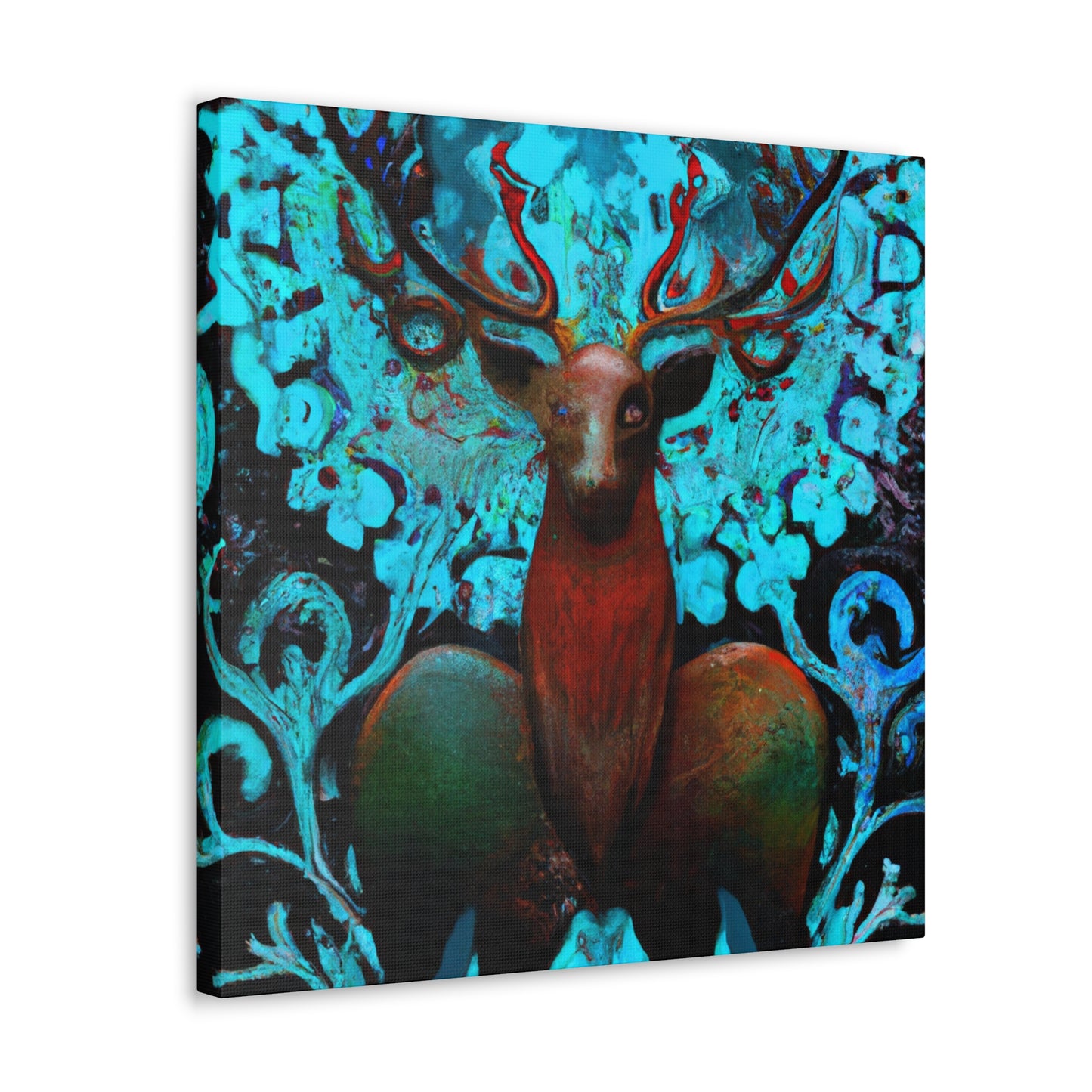 "Reindeer Reflection Realm" - Canvas