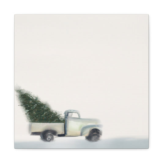 "Christmas Tree Freight Haul" - Canvas