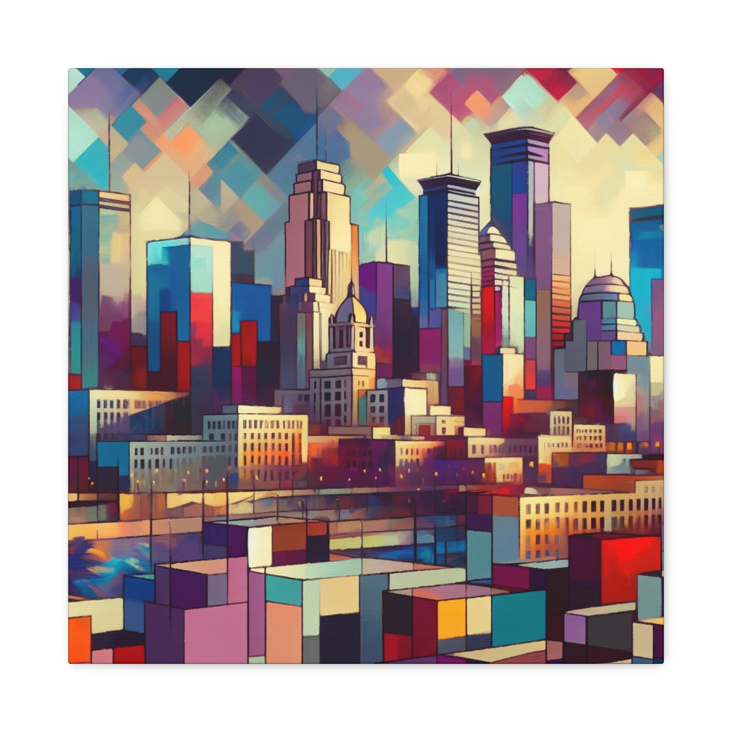 "Vibrant Urban Dreams" - Canvas