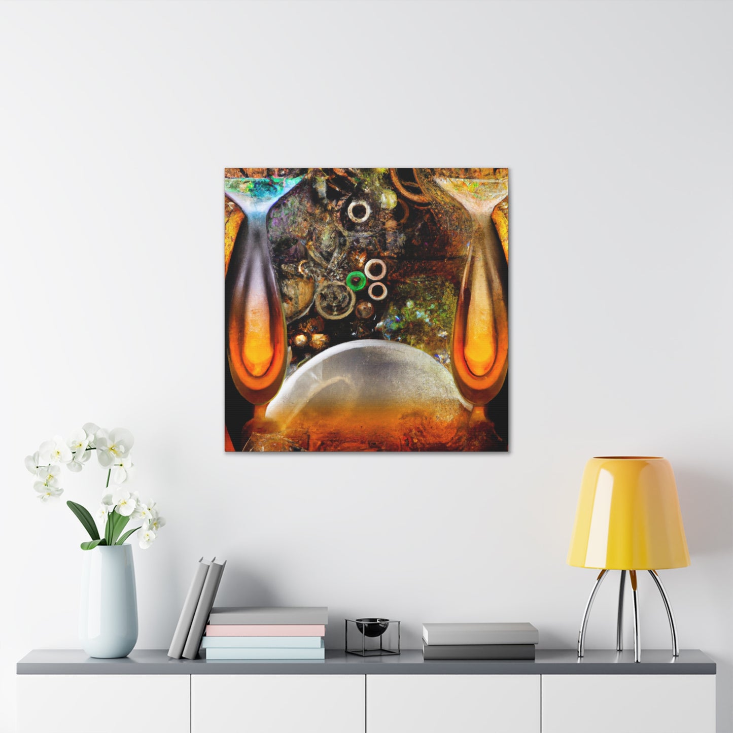 "Boozy Steampunk Bacchanal" - Canvas