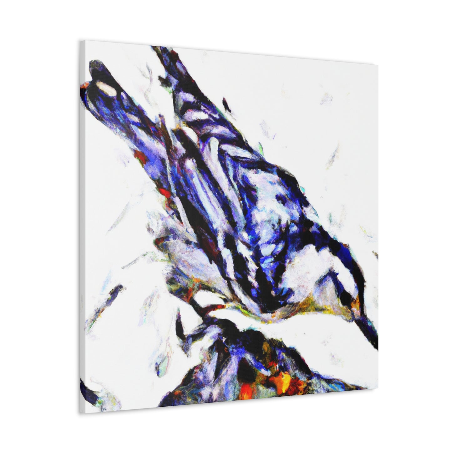 White Nuthatch Reflection - Canvas