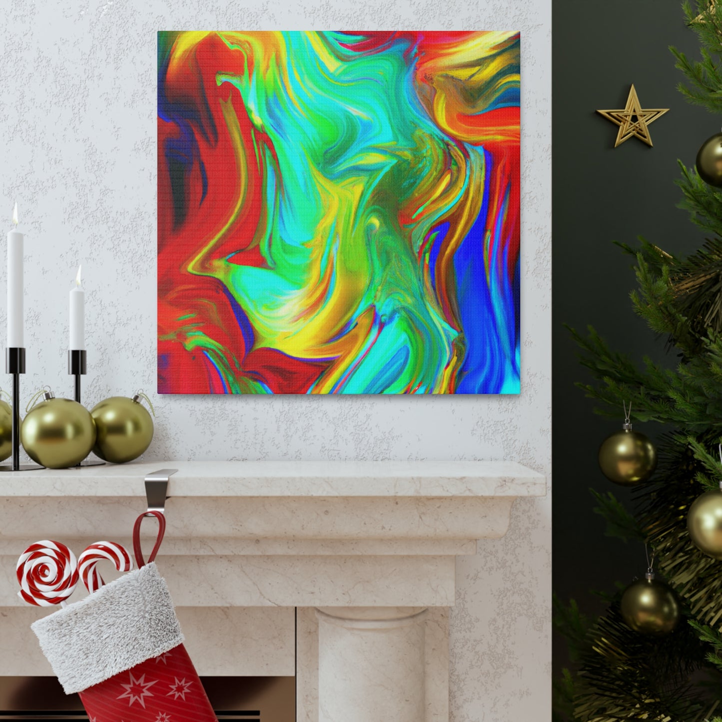 "Divine Radiant Brushstrokes" - Canvas