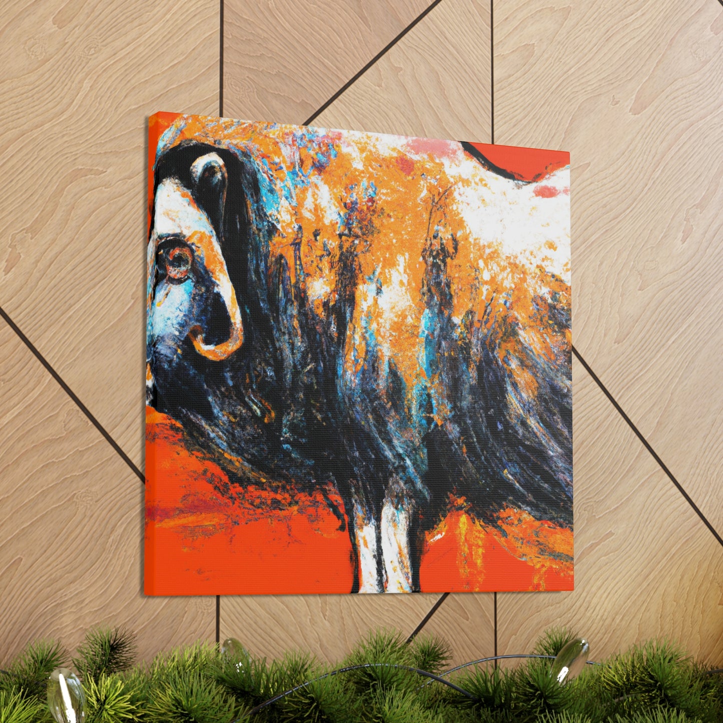 Musk Ox Epic Struggle - Canvas